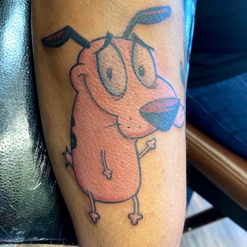 Courage the Cowardly Dog tattoo by Chunkytattoos
