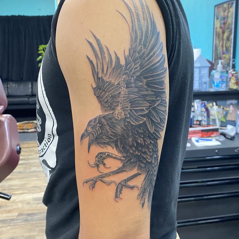 Crow tattoo by Morewicked