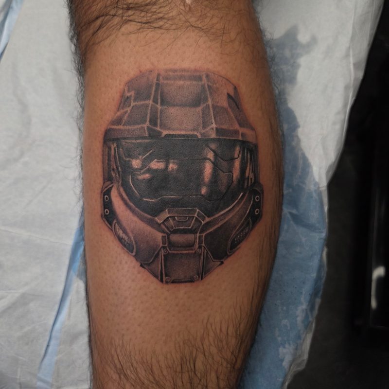 Master Chief tattoo by Tediyama