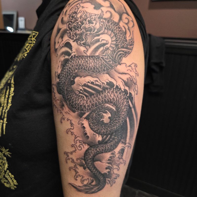 Dragon tattoo by Tediyama