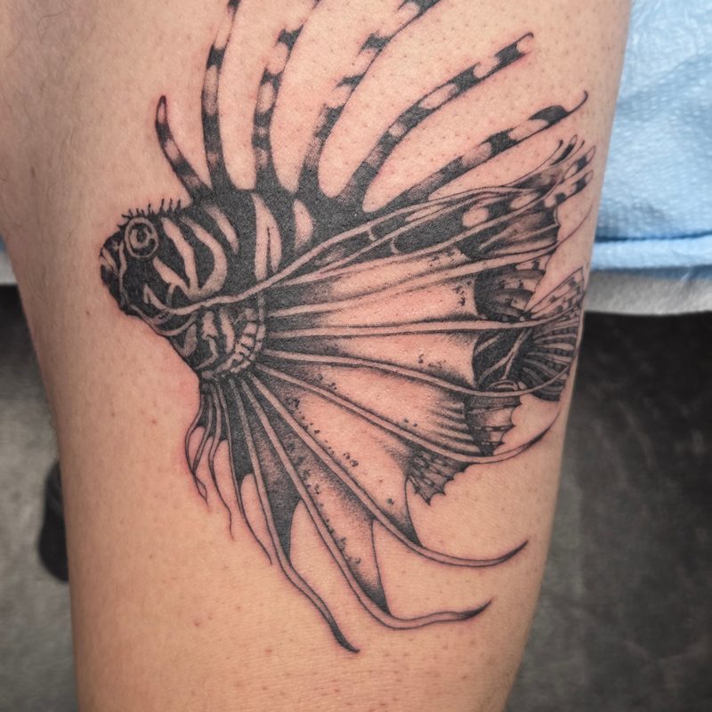 Lionfish tattoo by Tediyama
